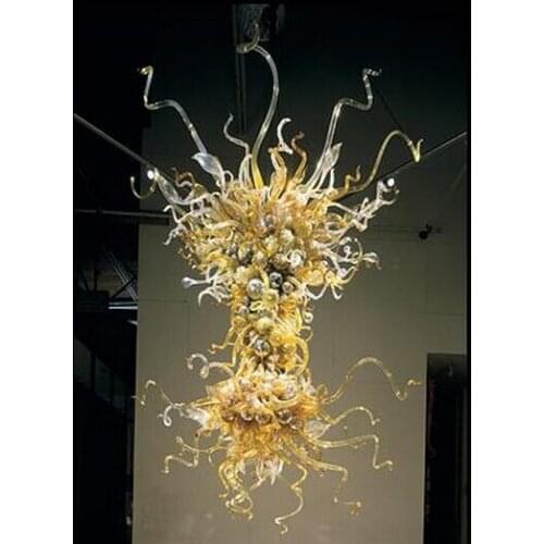 Contemporary Type LED Bulbs Murano Glass Chandelier