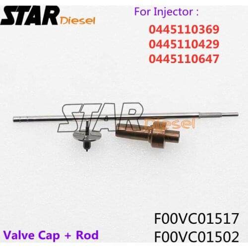STAR Diesel F00VC01517 F00VC01502 Common Rail Injector Valve Cap And Rod 518 For 0445110369 0445110429 0445110647 Euro 5