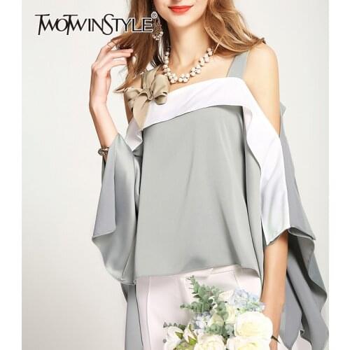 Блузки без рукавов TWOTWINSTYLE China At AliExpress