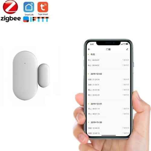 Tuya Smart Zigbee door magnetic sensor window door home reminder anti-theft sensor alarm