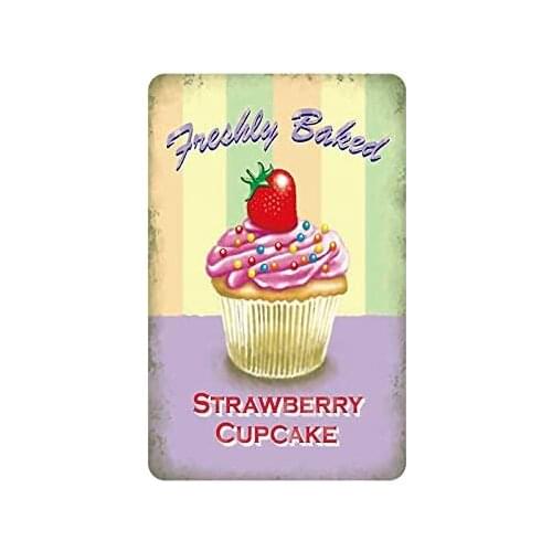 Delicious Bakery Food Vintage Style Metal Sign Iron Painting for Indoor & Outdoor Home Bar Coffee Kitchen Wall Decor 8 X 12 Inch