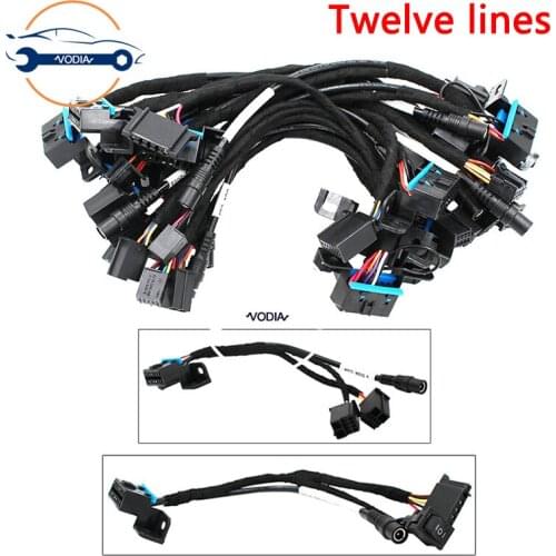 VODIA 12 Cables EIS ELV Test Cables for MB Works Together with VVDI MB BGA Tool with Gateway 164 209 211 adapter