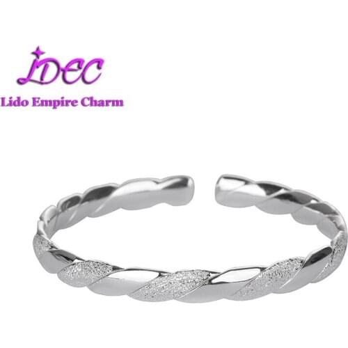 Fashion S990 Sterling Silver Bracelet for Lady Simple Pure Silver Hand Chain Bracelet Birthday Christmas Fine Jewelry Gift