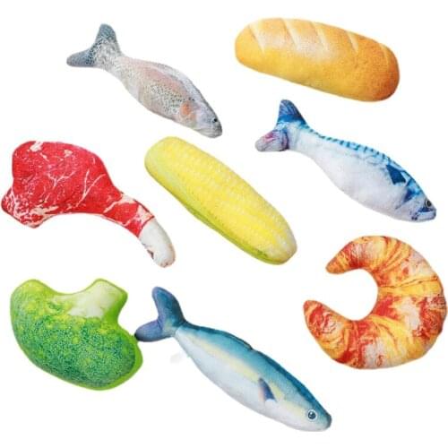 Pet Chew Toy Simulation Food Sound Cat and Dog Toy Plush PP Cotton Environmental Protection Educational Pet Toy