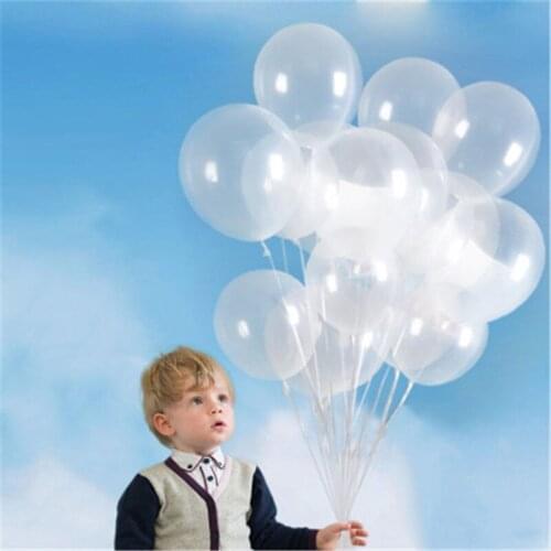 10pcs 12Inch Thick Clear Latex Balloons Transparent Balloons Romantic Wedding Party Birthday Decoration Inflatable Air Balls
