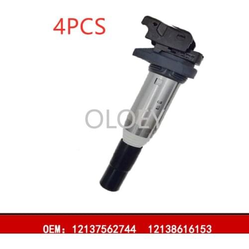 4 pcs Ignition coil high voltage package 12137562744 12437571643 12138616153 for BMW X1 X3 X5 for BMW 1 2 3 4 5 6 7 Series