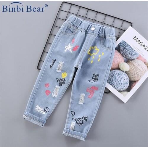 Binbi Bear Jeans For Girls