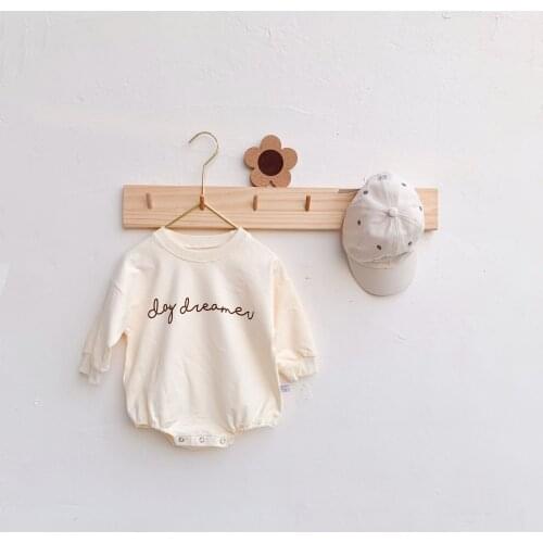 2020 Spring Baby Girls Bodysuits New Cartoon Long-sleeved Print Baby Boys Climbing Clothes Bodysuit Navy Wind Twins Clothing