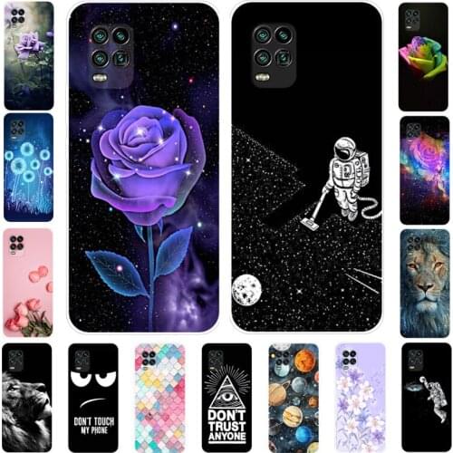 Case For Xiaomi Mi 10 Lite Cover Silicone Soft TPU Flower Coque For Xiaomi Mi 10 Lite Zoom Phone Cases Mi10 Youth 10Lite funda