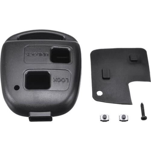 For Toyota RAV4 Yaris Prado Corolla Land Cruiser Previa 2 Buttons Car Key Pad Switch Remote Car Key Shell Case Cover