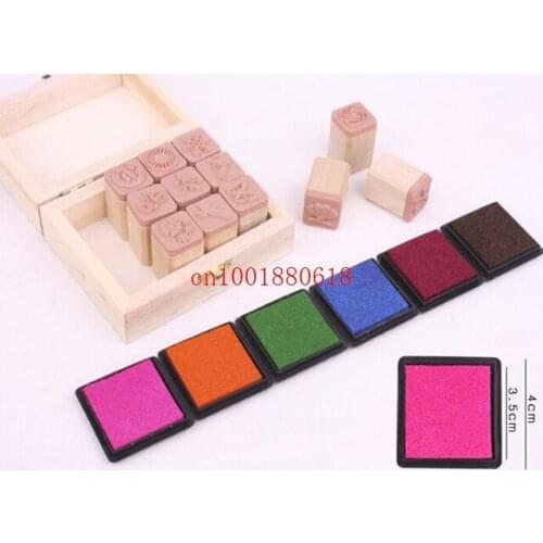 Fedex Free shipping Factory price! Colorful Craft Ink pad Cartoon Ink pad for different kinds of stamps, 2000pcs/lot