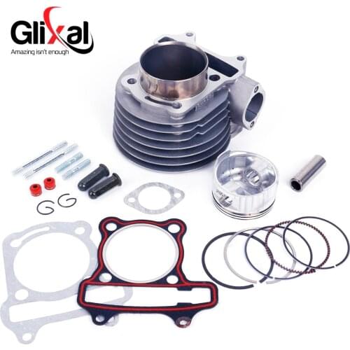 Glixal GY6 160cc Chinese Scooter Engine 58.5mm Big Bore Cylinder kit with Piston Kit for 4T 157QMJ ATV Go-Kart Moped