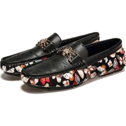 Large Size 46 Men Loafers Soft Luxury Moccasins High Quality Spring Autumn Genuine Leather Shoes Men Warm Flats Driving Shoes