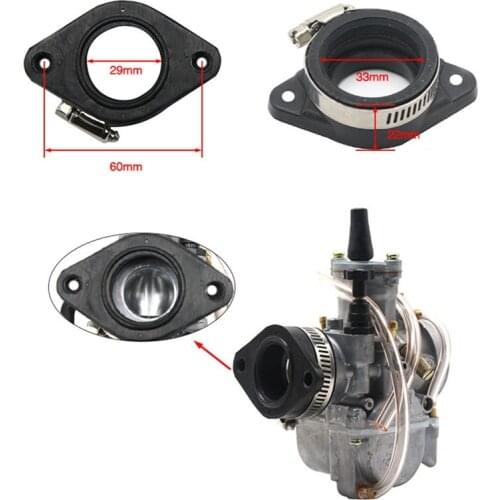Motorcycle Carburetor Manifold Interface Flange Adapter Carb Manifold Boot For PWK28-34mm Carburetor UTV ATV UAZ UTE