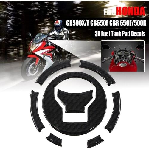 Fuel Tank Pad Decals For HONDA CB500X CB500F CB650F CBR650F CBR500R Motorcycle Carbon Fiber Gas Oil Cap Cover Protector Stickers