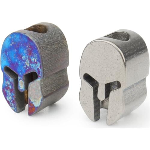 Small Helmet Titanium Knife Beads Rope Paracord Bead DIY Accessory