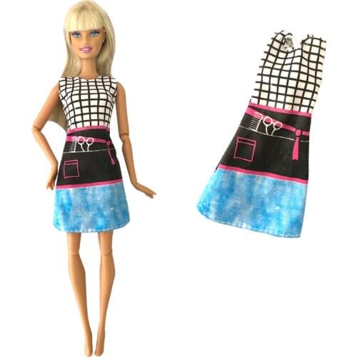 NK 1 Pcs Blue Doll Dress Model Clothes Fashion Blue Skirt Dancing Outfit For Barbie Nodel Doll Accessories Toys 282H 6X