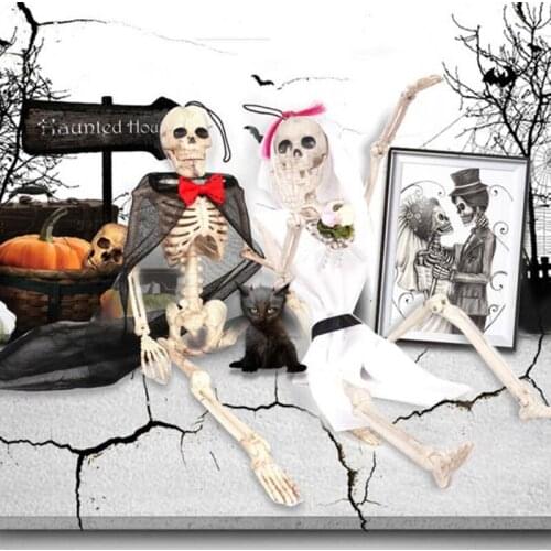 Halloween skeleton horror props home garden decoration ghost hanging decor skull graveyard trick Tombstone Halloween supplies