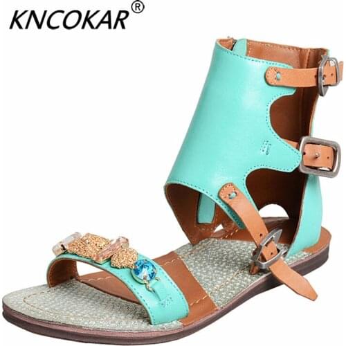 Sandals Female 2019 Spring New Ladies Cross With Thick Bottom Wedge Summer Word With Roman Womens Shoes