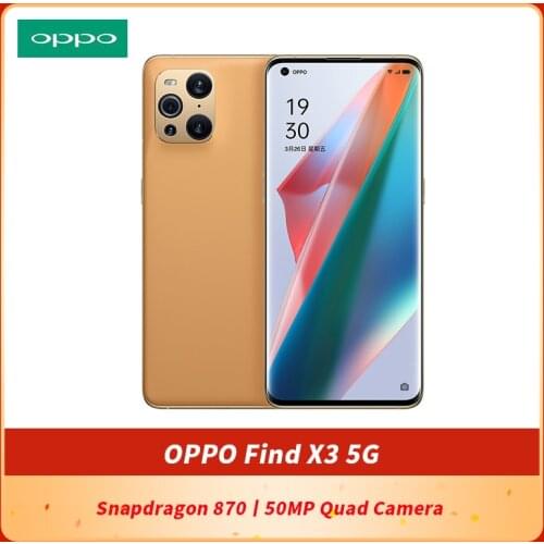 Original OPPO Find X3 5G SmartPhone 6.7 inch 120Hz AMOLED Snapdragon 870 Octa Core 50MP Quad Camera WiFi 6 Google Play