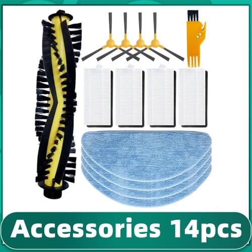 Hepa Filter Mop Rag Cloth Main Brush Replacement Parts for Ikhos S14 S15 Create NetBot Robotic Vacuum Cleaner Accessories