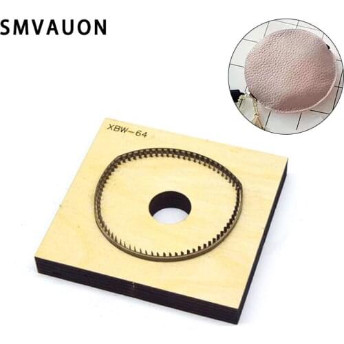 SMVAUON Japanese Steel Cutting Die Circle Key Ring DIY Key Case Fun Pendant Leather Cutter Mold Knife Mould Hand Punch Tool