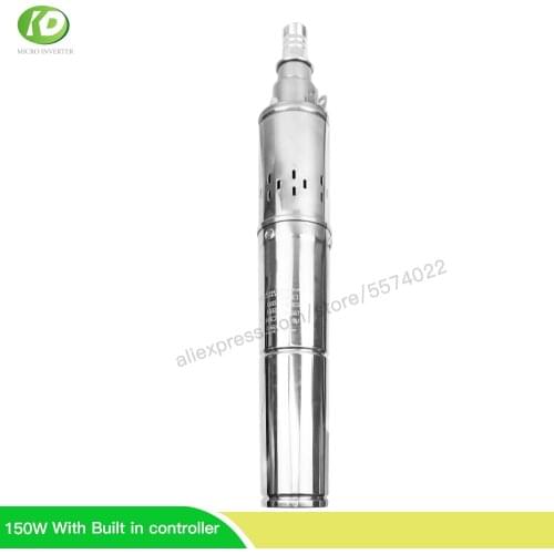 150W Solar DC Screw deep well Water Pump Bilt-in controller 35M head 2m³/h Stainless steel 12V for storage battery car