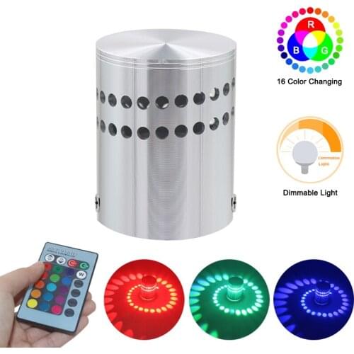 Led Wall Light Fixture 3W RGB Aluminum wall-mounted For Aisle Bedroom Indoor Lighting Colorful Led Night Light Led Stair Light