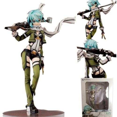 Sword Art Online AquaMarine Sinon Figure 3 Generations Japan Anime Model Lovely Action Figures Collectible Model Kids Toys 22cm