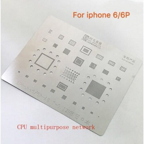 BGA Stencil For iphone 6/6P 6S/6SP 7/7P X/ 8/8P/tin mesh/multi-purpose mesh/CPU wifi powerA8 A9 A10 A11 steel mesh/steel sheet