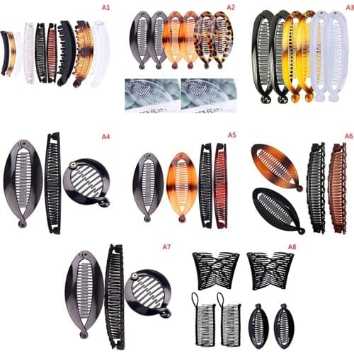 1Set Fish Shape Hair Claw Clips Banana Barrettes Hairpins Hair Jewelry For Women Hair Accessories Accessories Female Hair Clip