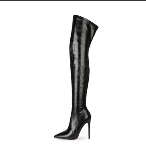 2021 Fashion Over The Knee Boots Pointed Toe High Thin Heels Women Boots Zipper Женские сапоги
