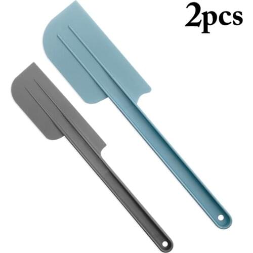 2PCS/Set Plastic Spatula Long Handle Heat-Resistant Cake Spatula Durable Cream Spatula Cream Scraper DIY Kitchen Cake Tool