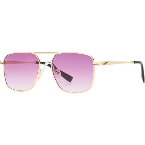 2021 vintage women brand design sunglasses uv400 fashion cool metal gradient pilot style sunglasses 7182