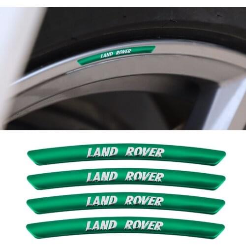 4Pcs Aluminum Alloy Car Emblem Wheel Hub Stickers Decals Accessories For Land Rover Range Rover Defender Discovery Freelander