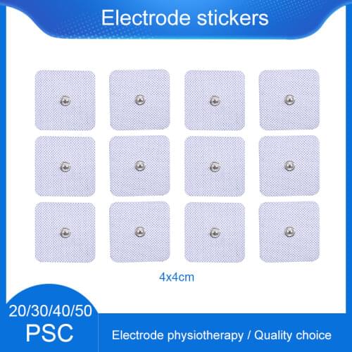 20/30/40/50pcs 4*4cm Electrode Pads TENS Pulse Stimulator Electro Sticker Conductive Gel Therapy Massager Therapeutic sticker