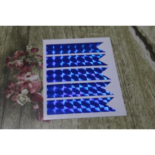 5x1.27cm Blue Hologram Page Flag Stickers, Planner Stickers
