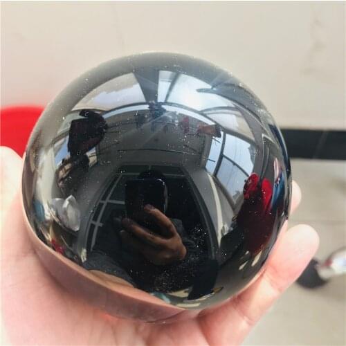40-100mm Natural Black Obsidian Sphere Large Crystal Ball Healing Stone