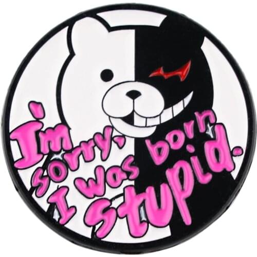 20pcs/lot J3045 Anime Bear Punk Brooch Enamel Badge Character Metal Badges Icon on The Backpack Pin Brooch Badges for Clothing