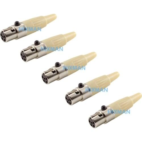 DIY 5pcs/lot HIXMAN 5-Pin Mini XLR Female TA5F Audio Microphone Connector