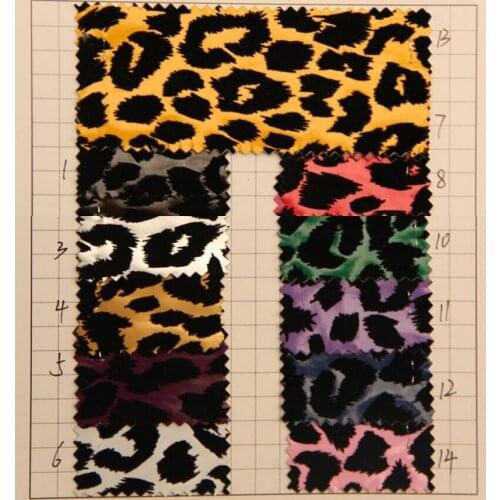 Flocking spotted leopard synthetic PU leather/ 100% high quality faux leather/ furniture leather fabric/ factory wholesale