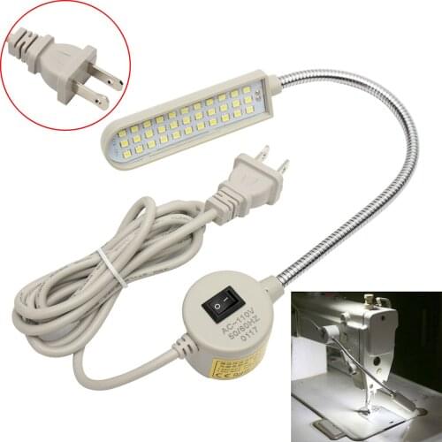 JX-LCLYL New 110V 33 LED Light Sewing Machine Gooseneck Lamp Light Magnetic Base + Plug
