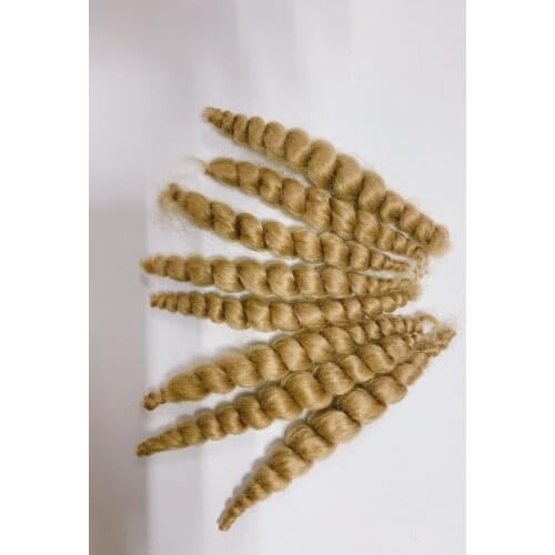 Reborn Doll Supplies Premium Curly Dark Brown Mohair Soft Reborn Baby Doll Accessories