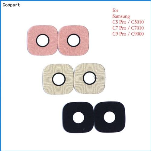 2pcs/lot Coopart New Back Rear Camera lens glass replacement for Samsung C5 pro / C7 pro / C9 pro C5010 C7010 C9000 with sticker