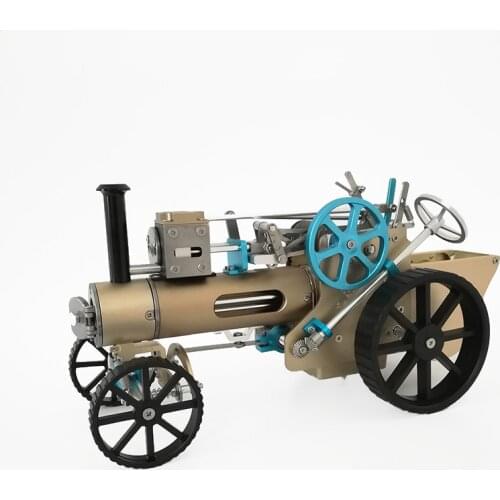 Front-rear drive all-metal steam traction steam model, process: anodizing, retro steam engine model