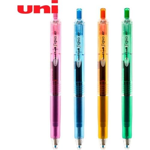 1pcs Japan UNI Gel Pen UMN-105C Press Black Pen 0.5mm Translucent Pen Black Refill Student Office Exam Pen Nose