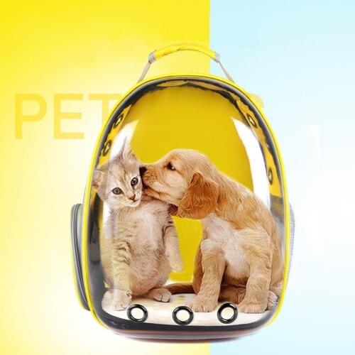 Transparent Capsule Pet Cat Dog Kitty Puppy Backpack Carrier Outdoor Travel Bag