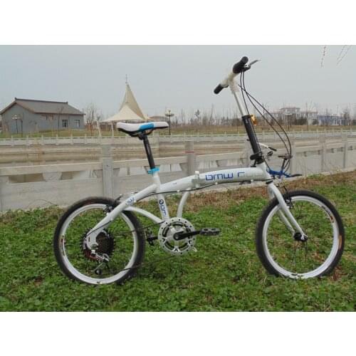 7 Speed Folding Bike 20 Inch For Adults Teens Double V Brake Portable Mini Bicycle Foldable Road Bike Student Bicycle