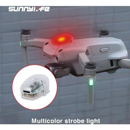 Sunnylife Drone Strobe Light Anti-Collision 3 Colors/4 Modes Chargeable Night Lamp For DJI AIR 2S/DJI FPV/MAVIC Mini2/FIMI X8 SE
