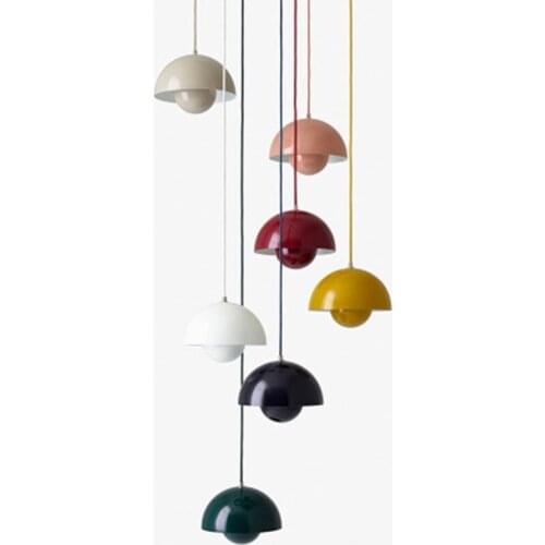 Creative semicircle minimalist bud LED chandelier modern restaurant dining room coffee shop bar bedroom living room Nordic lamp